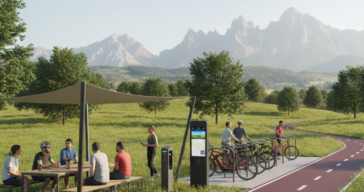 ciclovia all'aperto