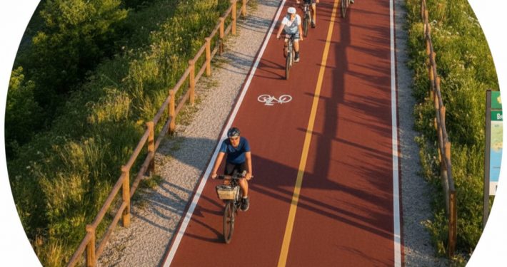 render ciclovia del pollino sezione